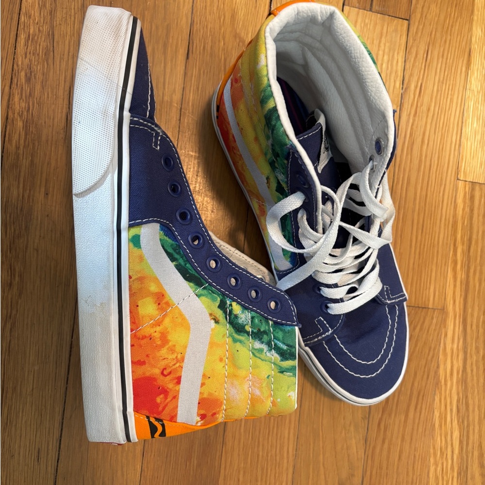 Vans crayola Multicolor High-Top Sneakers worn 1x, too narrow for me